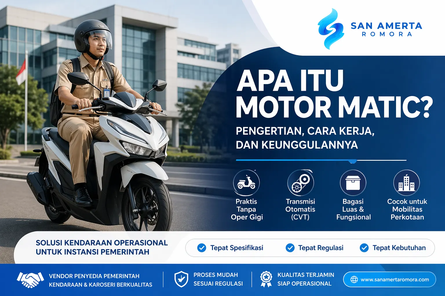 Apa itu motor matic ilustrasi kendaraan operasional instansi pemerintah