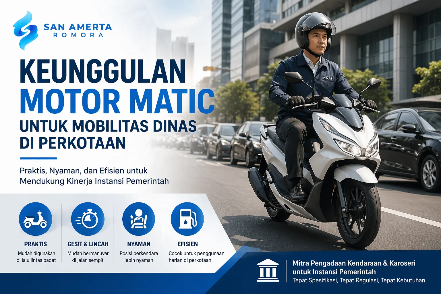 Keunggulan motor matic untuk mobilitas dinas di perkotaan