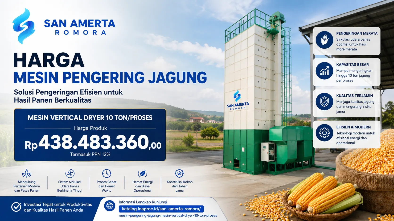 Harga Mesin Pengering Jagung untuk Pertanian dan Pasca Panen