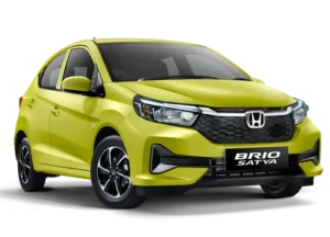 Gambar mobil honda brio satya warna electric lime metallic