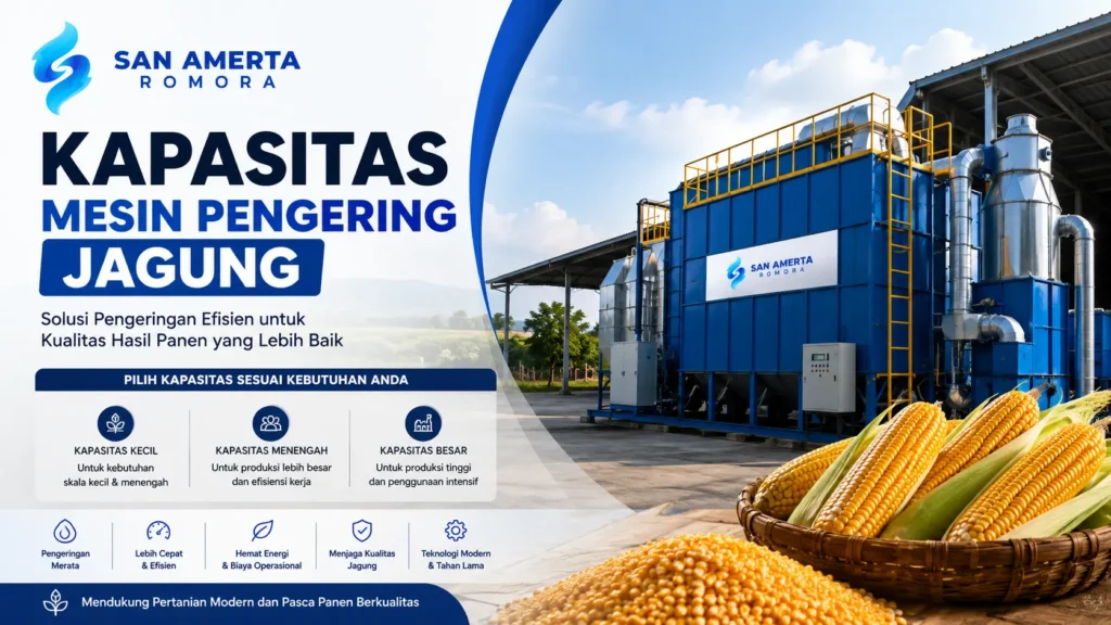 Kapasitas mesin pengering jagung untuk pertanian dan proses pasca panen modern
