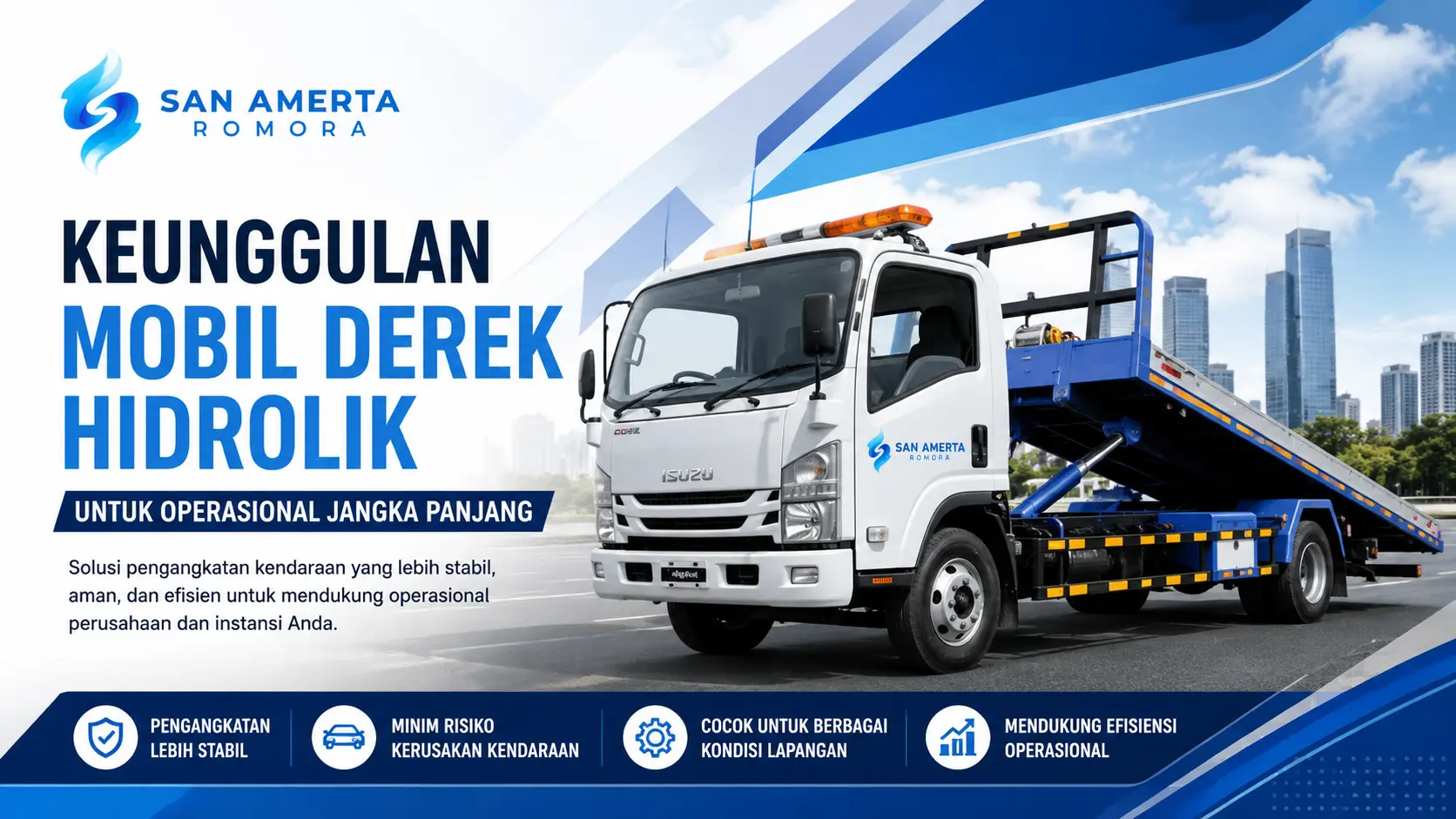 Keunggulan mobil derek hidrolik untuk operasional perusahaan dan instansi