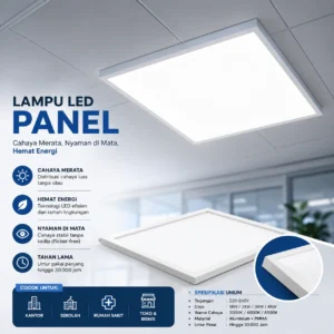 ilustrasi lampu led panel