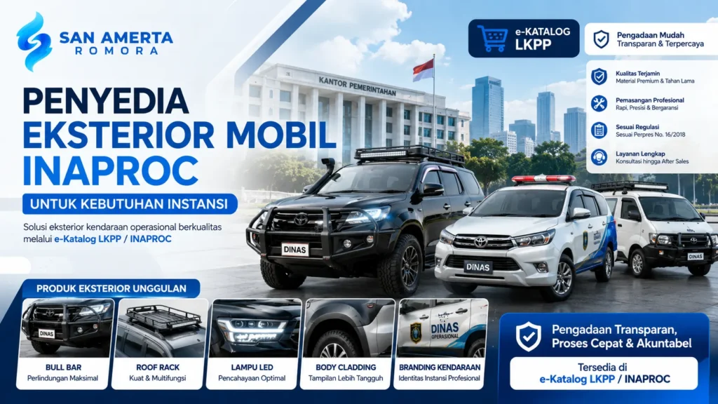 Penyedia eksterior mobil INAPROC untuk kebutuhan kendaraan instansi pemerintah