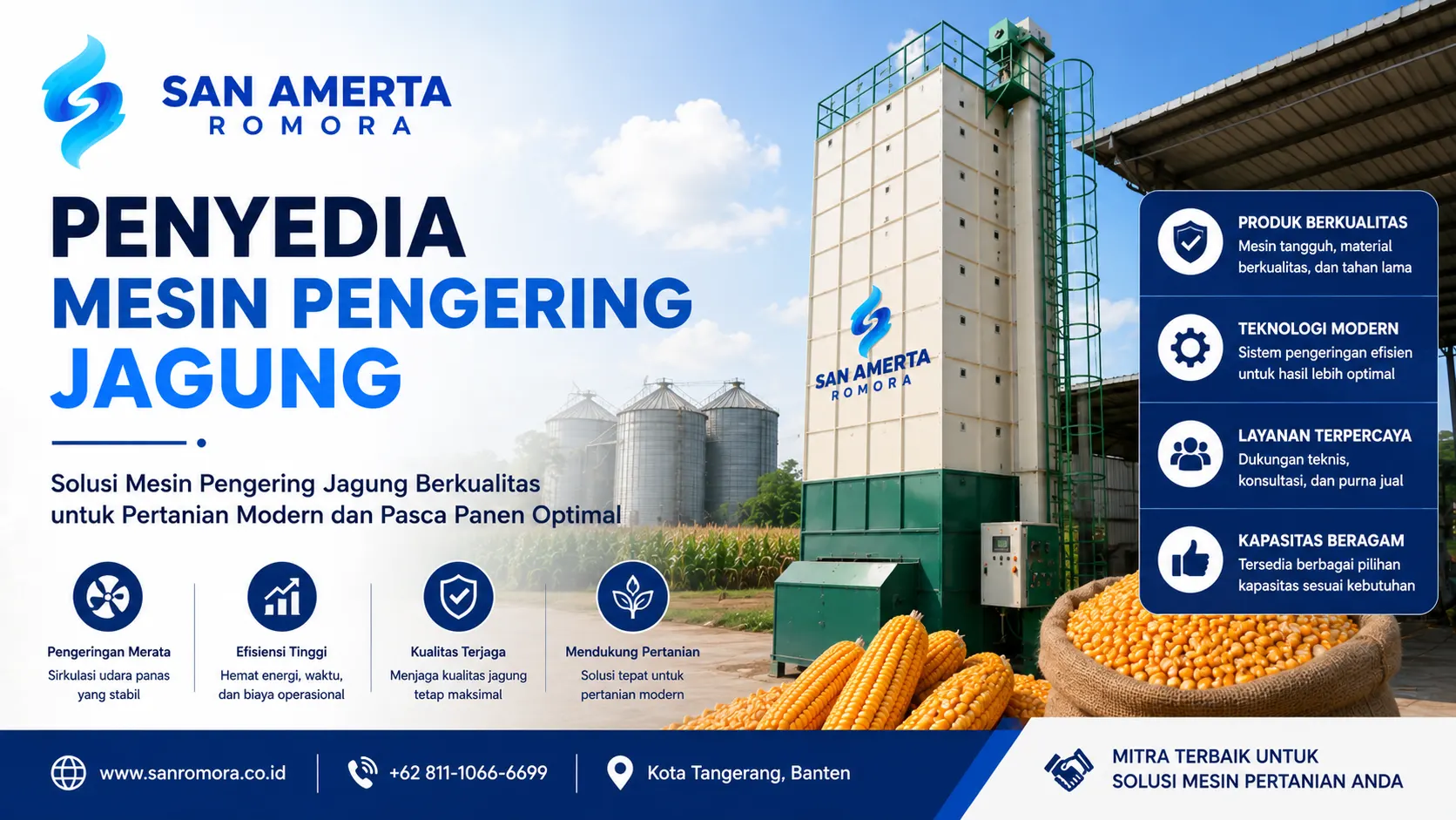 Penyedia mesin pengering jagung untuk pertanian modern dan pasca panen