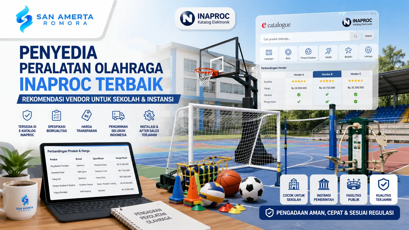 Penyedia Peralatan Olahraga Inaproc terbaik untuk sekolah dan instansi pemerintah