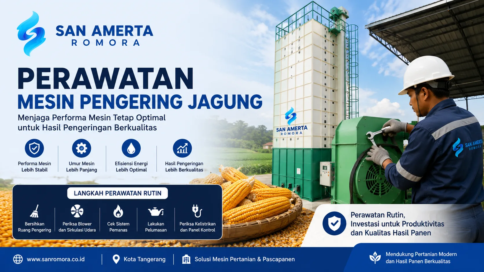 Perawatan mesin pengering jagung untuk menjaga performa dan kualitas hasil panen