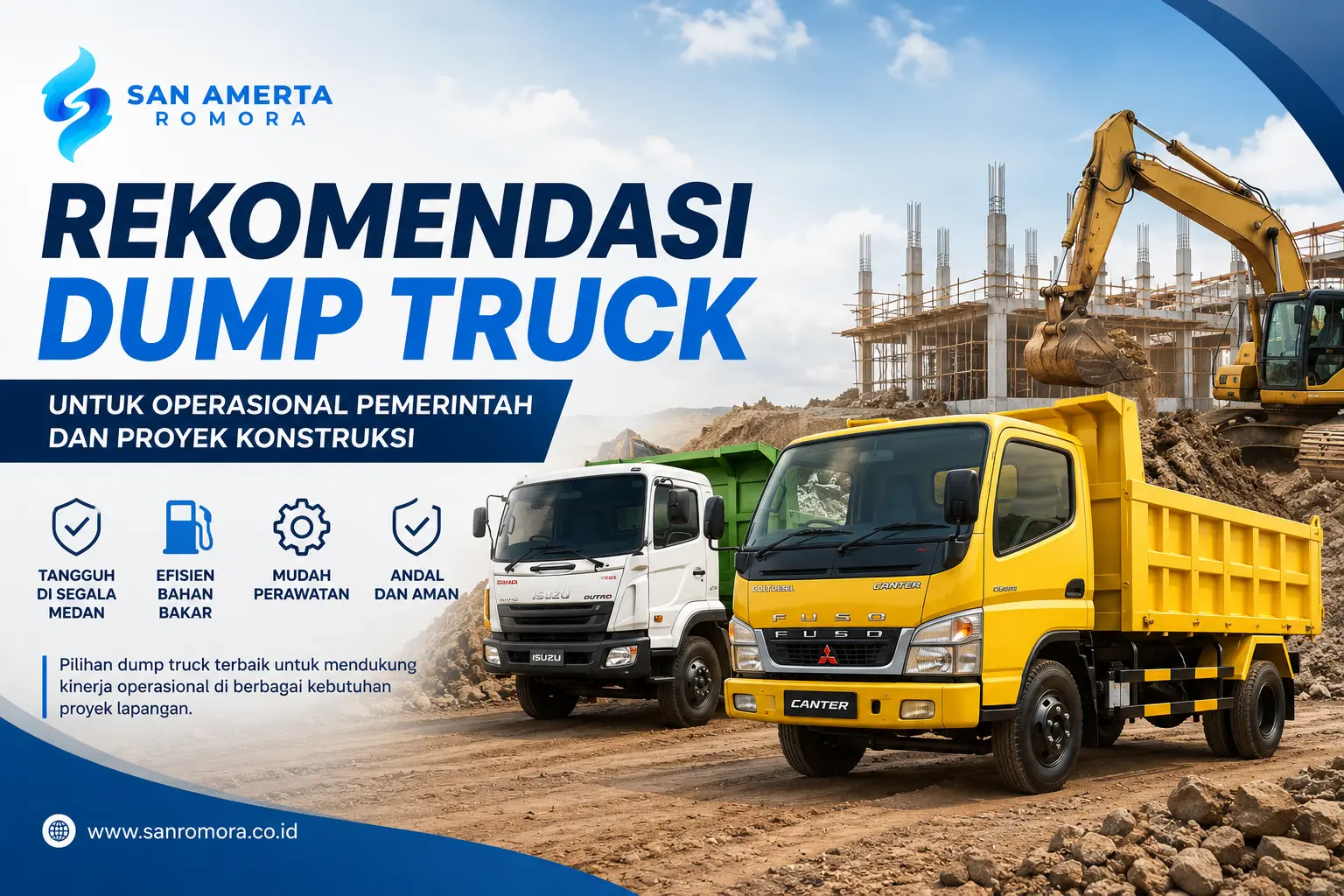 Rekomendasi Dump Truck untuk Kebutuhan Operasional dan Proyek Lapangan