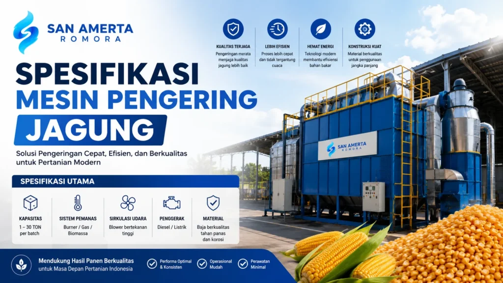 Spesifikasi mesin pengering jagung untuk pertanian modern dan pasca panen