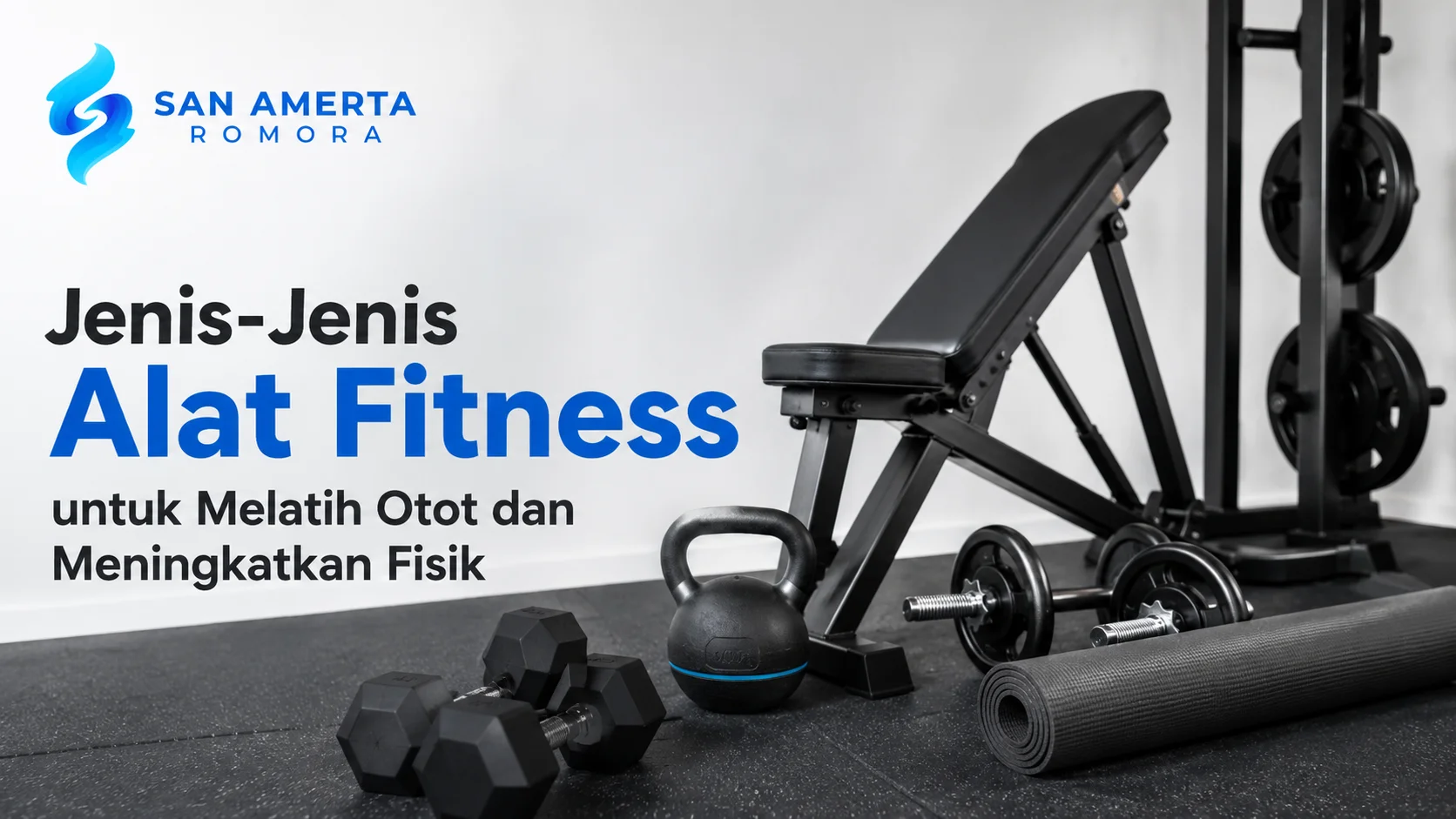 Ilustrasi Gambar Jenis-Jenis Alat Fitness untuk Melatih Otot dan Meningkatkan Fisik