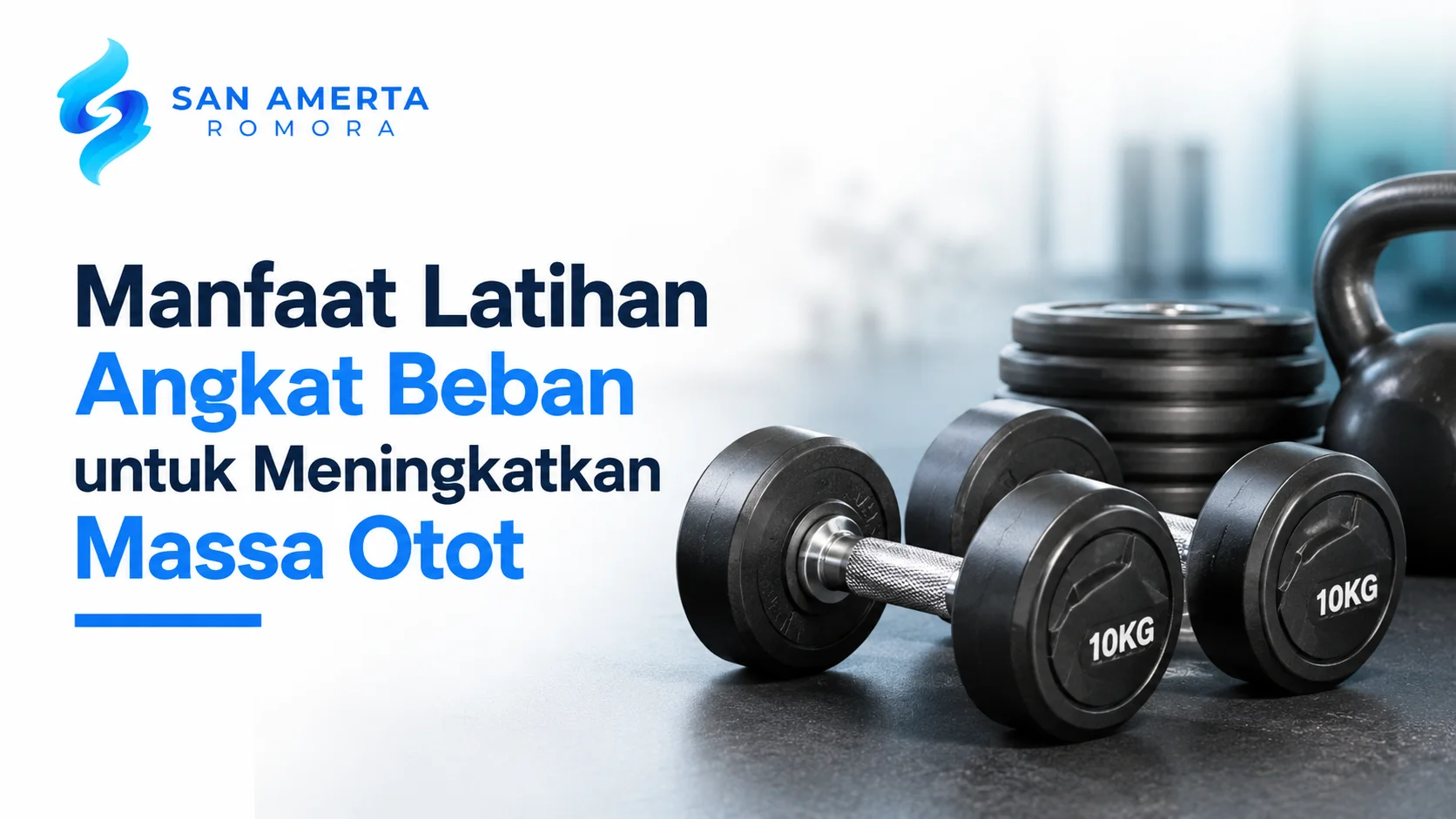 Ilustrasi Gambar Manfaat latihan angkat beban untuk meningkatkan massa otot dengan peralatan gym profesional