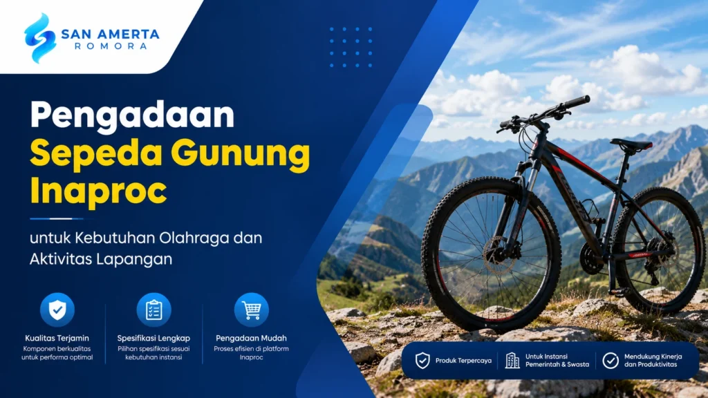 Ilustrasi gambar pengadaan sepeda gunung Inaproc untuk kebutuhan olahraga dan aktivitas lapangan instansi pemerintah