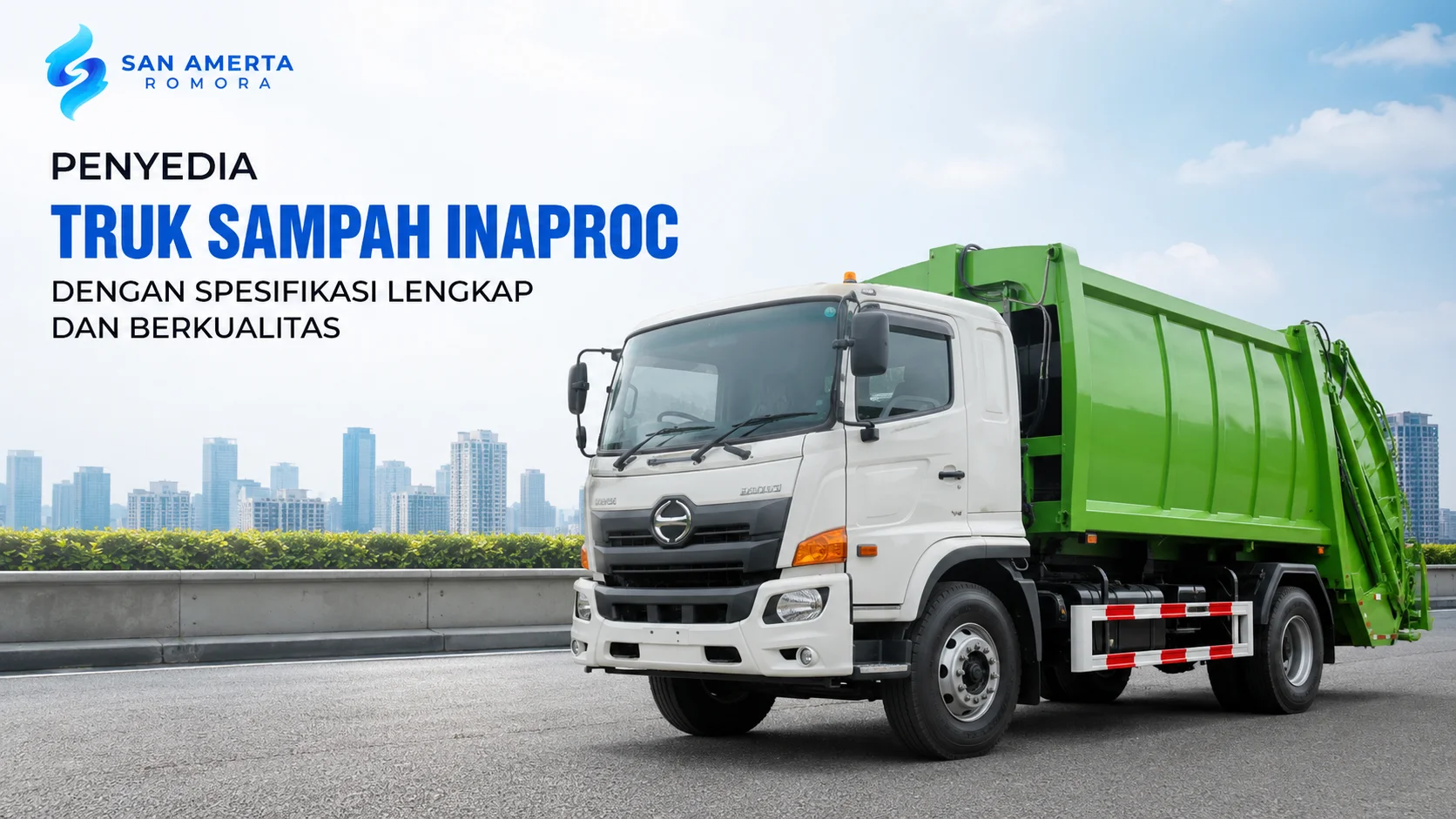 Ilustrasi Gambar Penyedia Truk Sampah Inaproc dengan spesifikasi lengkap dan berkualitas