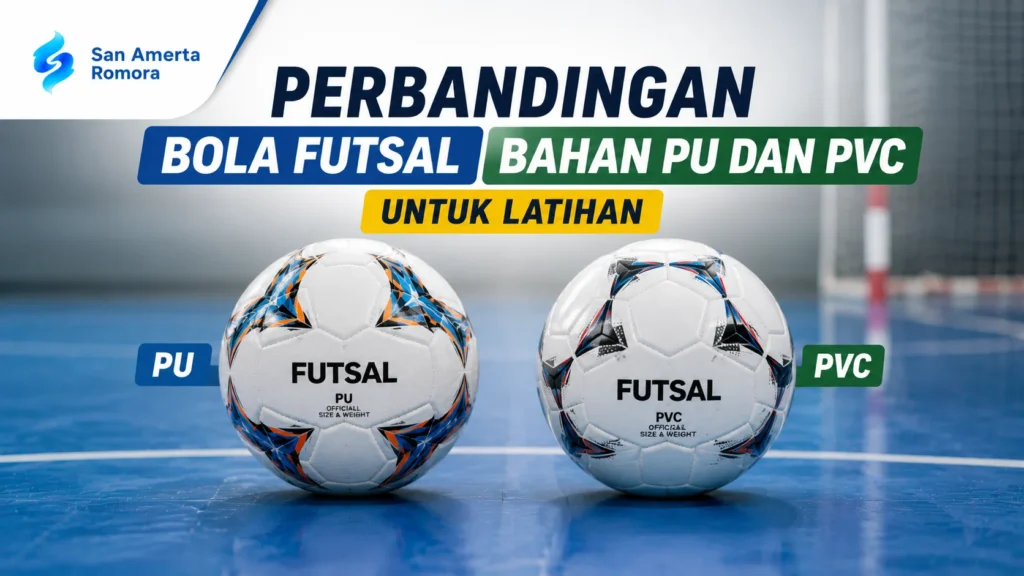 bola futsal bahan PU dan PVC