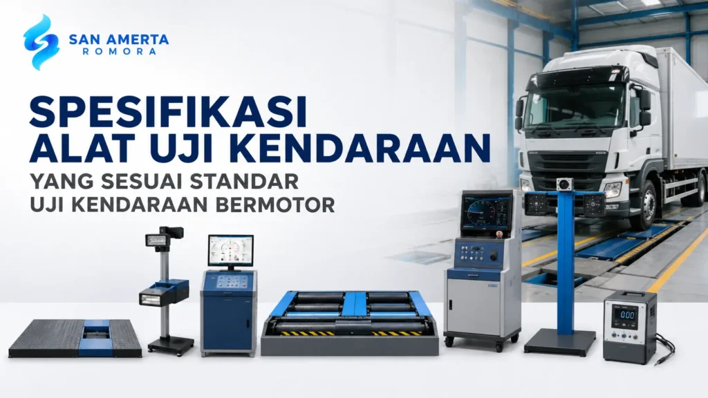 Spesifikasi alat uji kendaraan yang sesuai standar uji kendaraan bermotor untuk UPT Pengujian Kendaraan