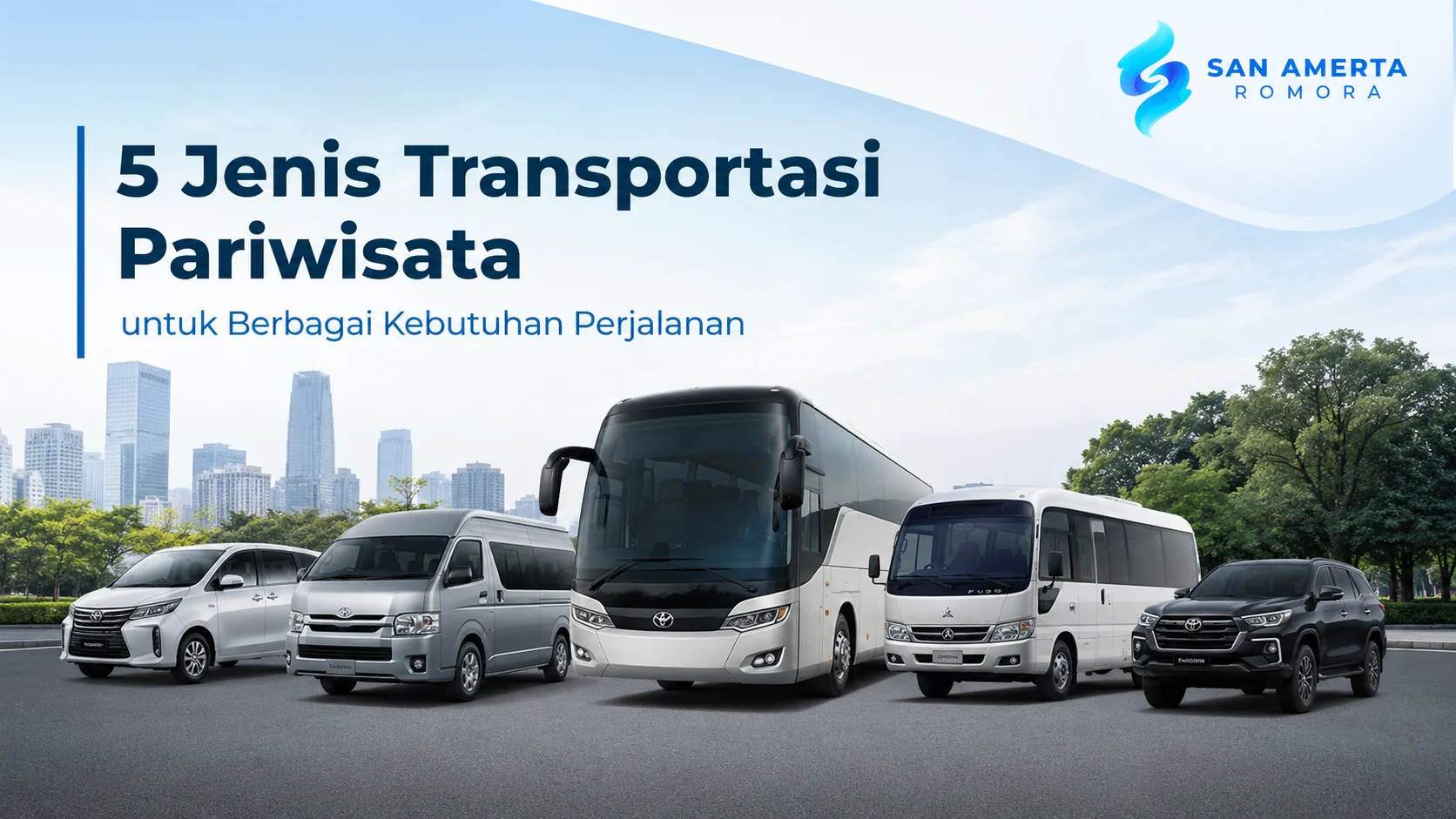 Ilustrasi gambar 5 Jenis transportasi pariwisata untuk berbagai kebutuhan perjalanan