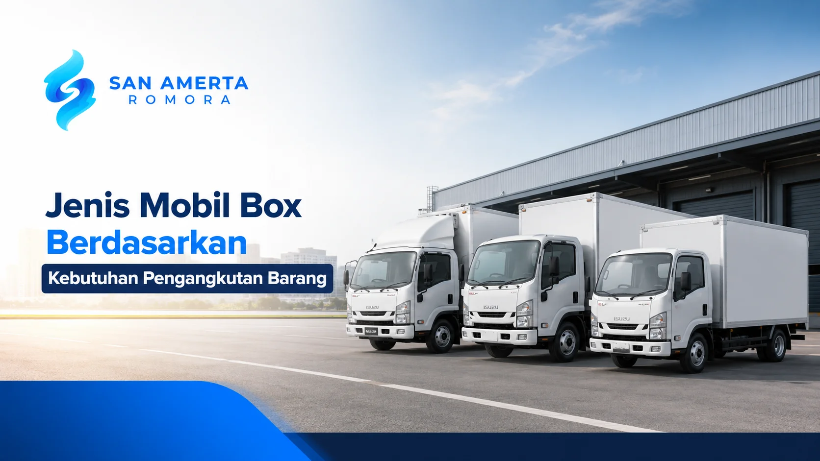 Ilustrasi jenis mobil box berdasarkan kebutuhan pengangkutan barang untuk distribusi dan logistik.