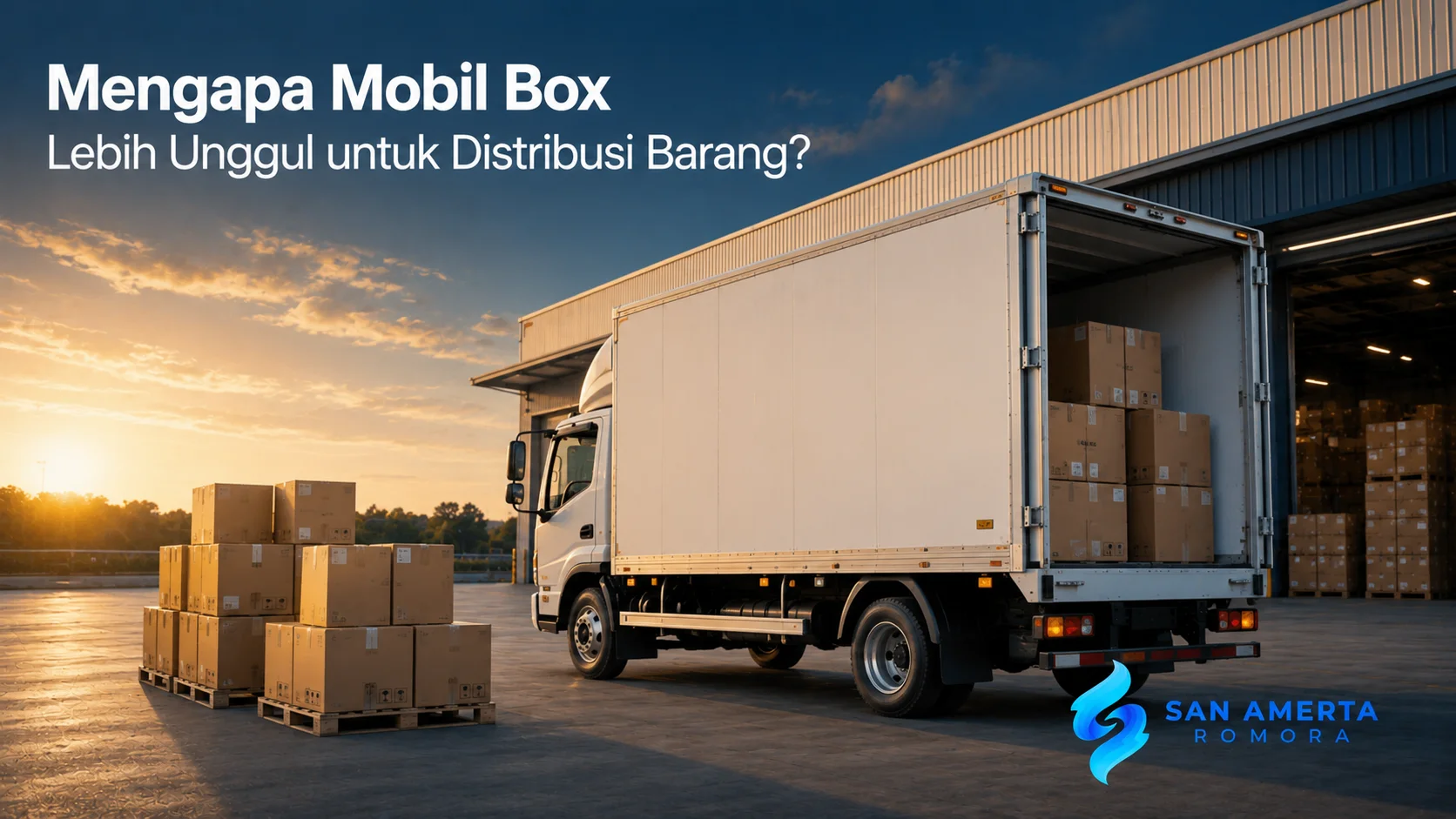 Mobil box dengan ruang penyimpanan tertutup untuk mendukung keamanan dan efisiensi distribusi barang.
