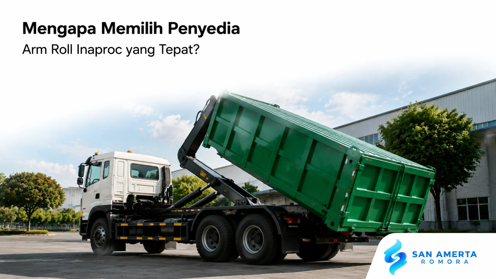 Kendaraan arm roll dengan sistem hook lift untuk mendukung pengadaan melalui INAPROC.