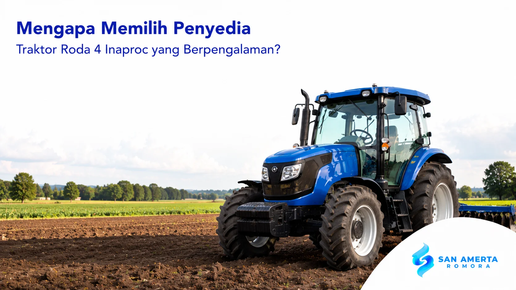 Traktor roda 4 modern untuk mendukung pekerjaan pertanian dengan produktivitas tinggi dan operasional yang efisien.