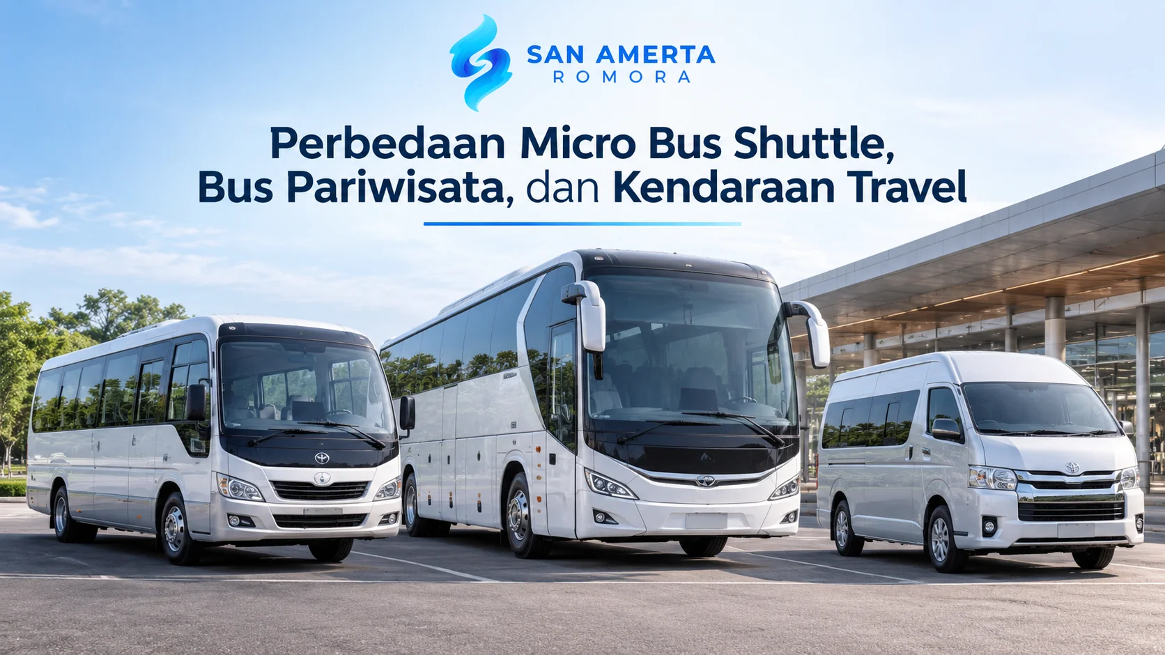 Ilustrasi Gambar Penyedia Micro Bus Shuttle serta perbedaan Bus Pariwisata dan Kendaraan Travel