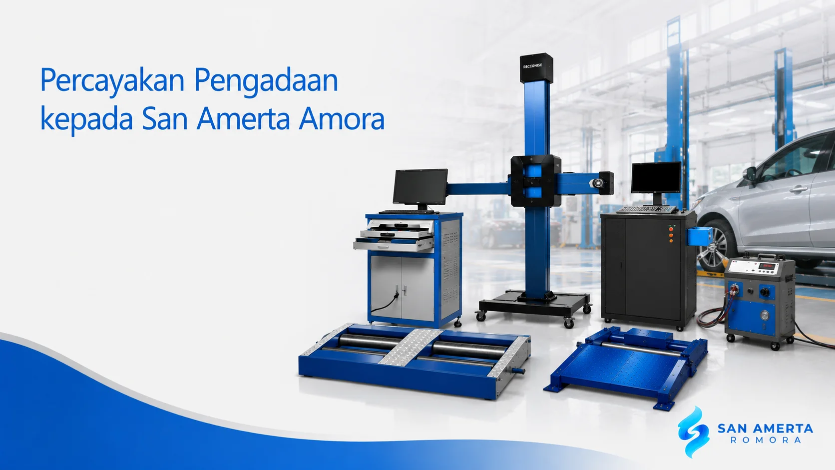 Alat uji kendaraan berkualitas dari San Amerta Romora untuk pengadaan pemerintah.