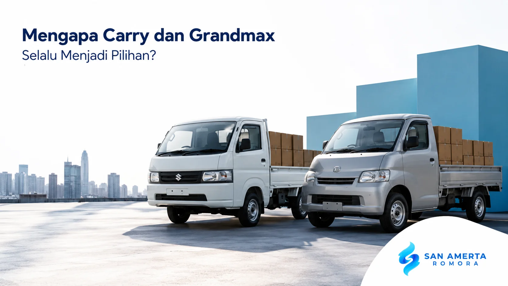 Dua kendaraan pick up operasional sebagai pilihan utama untuk distribusi barang dan kebutuhan operasional perusahaan maupun instansi.
