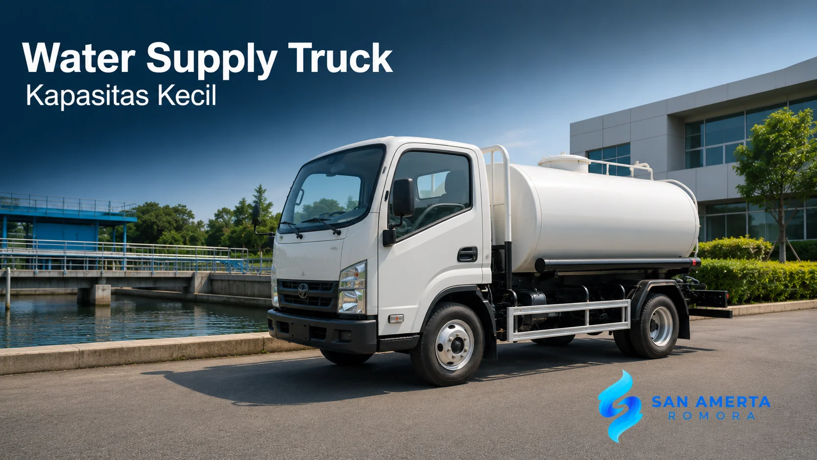 Water supply truck kapasitas kecil untuk kebutuhan distribusi air dalam area operasional dan proyek.