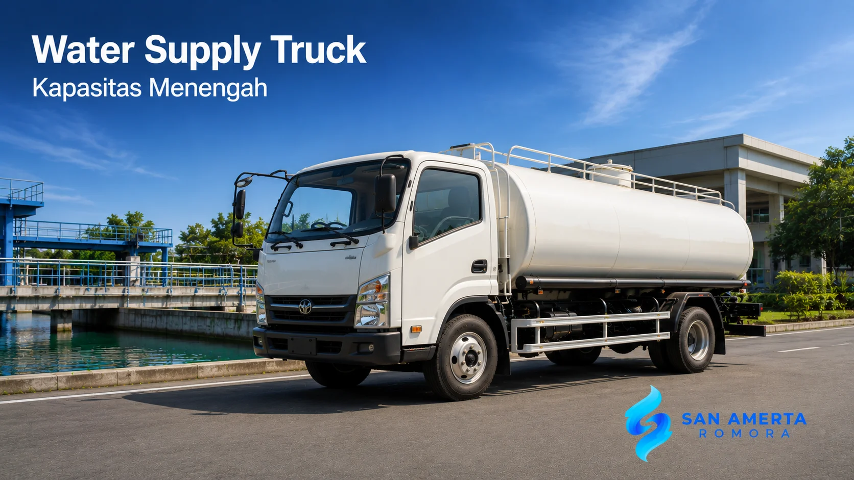 Water supply truck kapasitas menengah untuk mendukung kebutuhan distribusi air pada berbagai kegiatan operasional.
