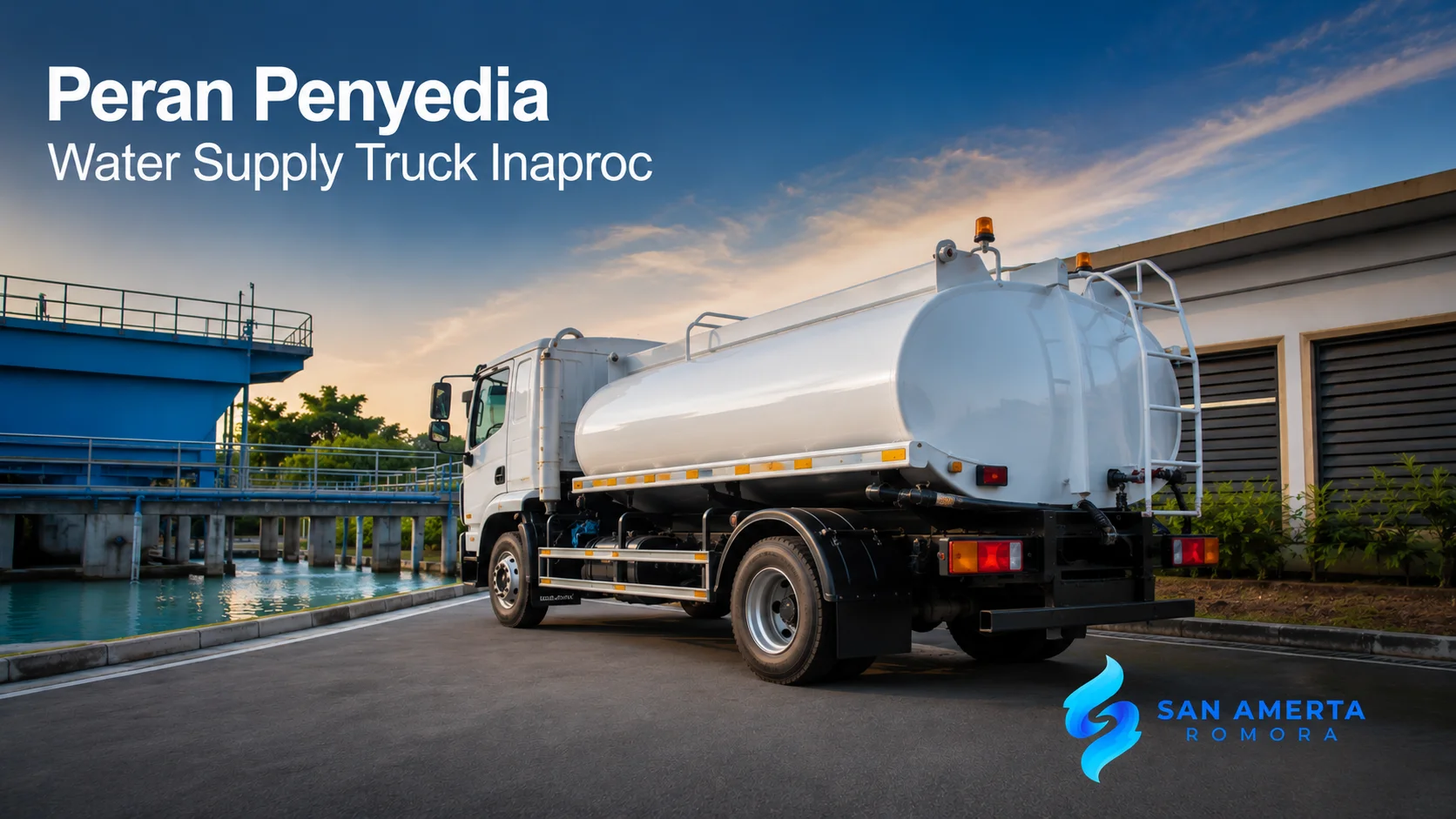Water supply truck modern untuk mendukung distribusi dan penyediaan air dalam kebutuhan operasional.