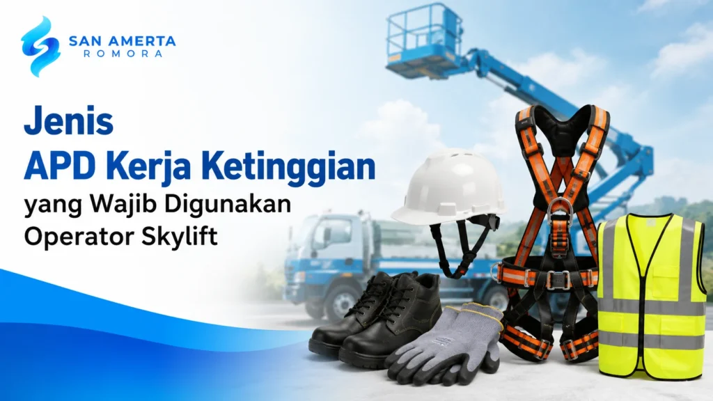 APD Kerja Ketinggian yang Wajib Digunakan Operator Skylift