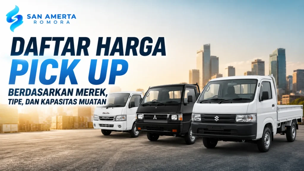 Daftar Harga Pick Up berdasarkan merek, tipe, dan kapasitas muatan di Indonesia
