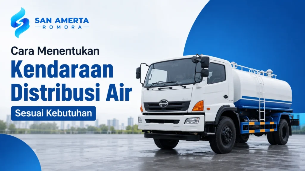 Penyedia Water Supply Truck Inaproc dengan kendaraan distribusi air untuk kebutuhan instansi pemerintah dari San Amerta Romora.