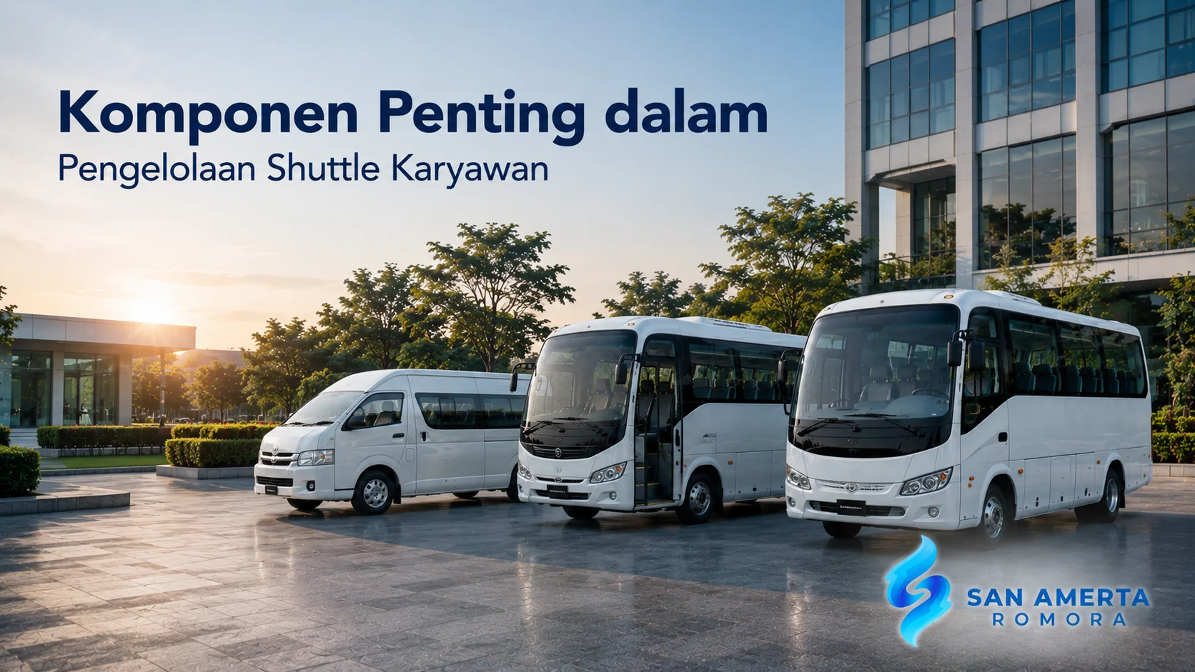 Armada shuttle karyawan yang terawat untuk mendukung transportasi pegawai secara aman, nyaman, dan efisien