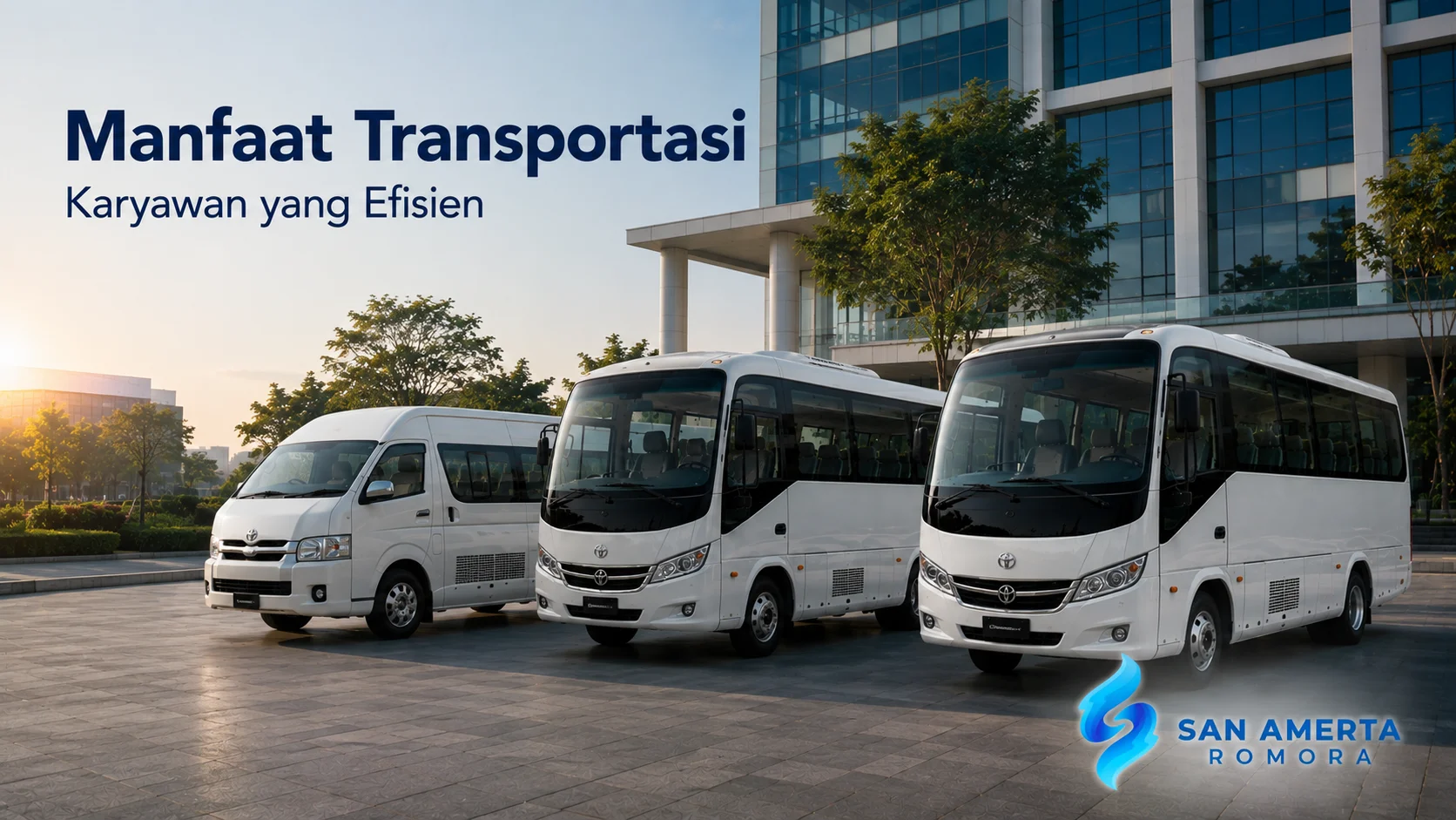 Armada shuttle karyawan modern untuk mendukung mobilitas pegawai yang aman, nyaman, dan efisien