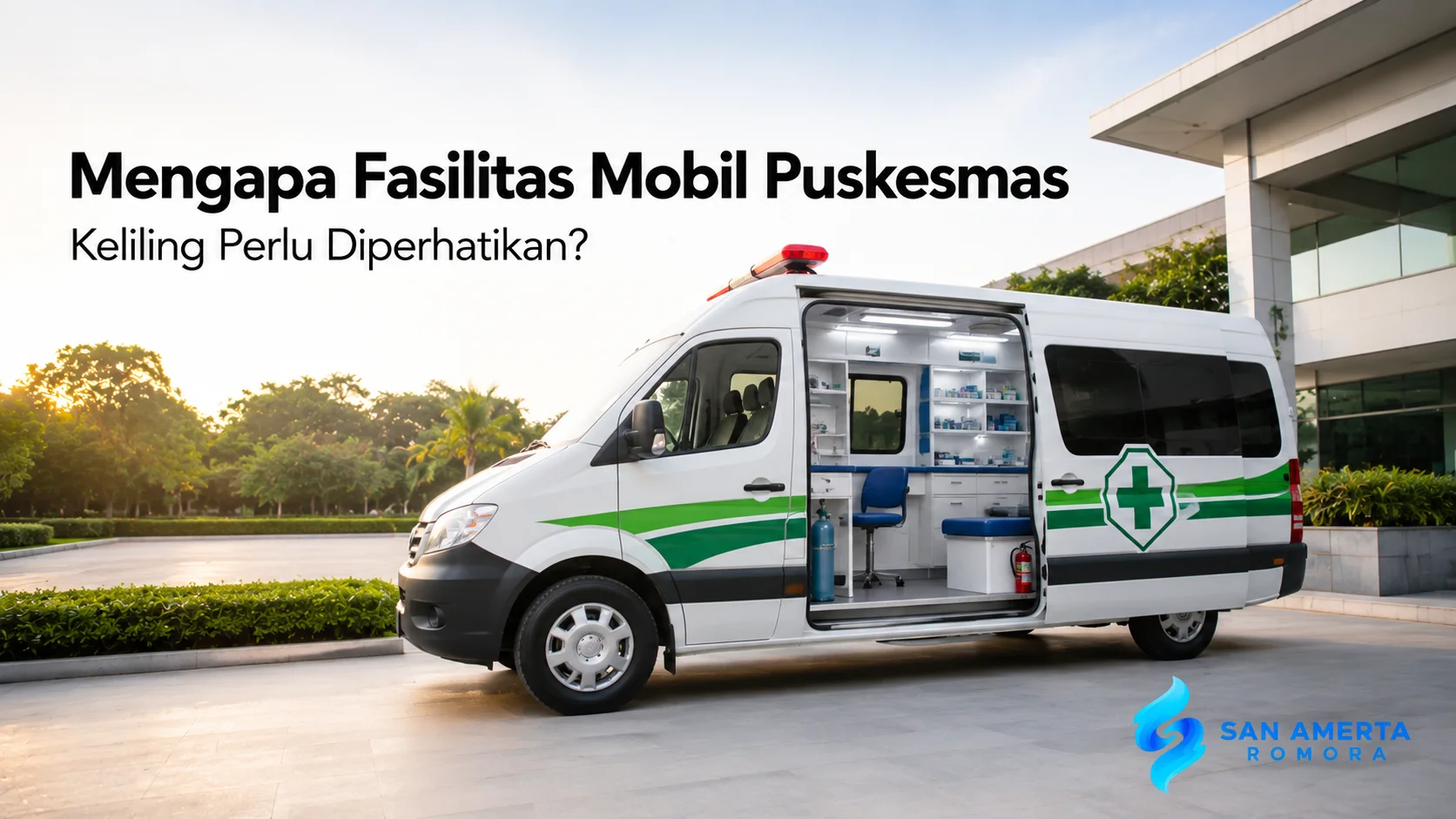 Fasilitas mobil Puskesmas Keliling untuk mendukung pelayanan kesehatan.