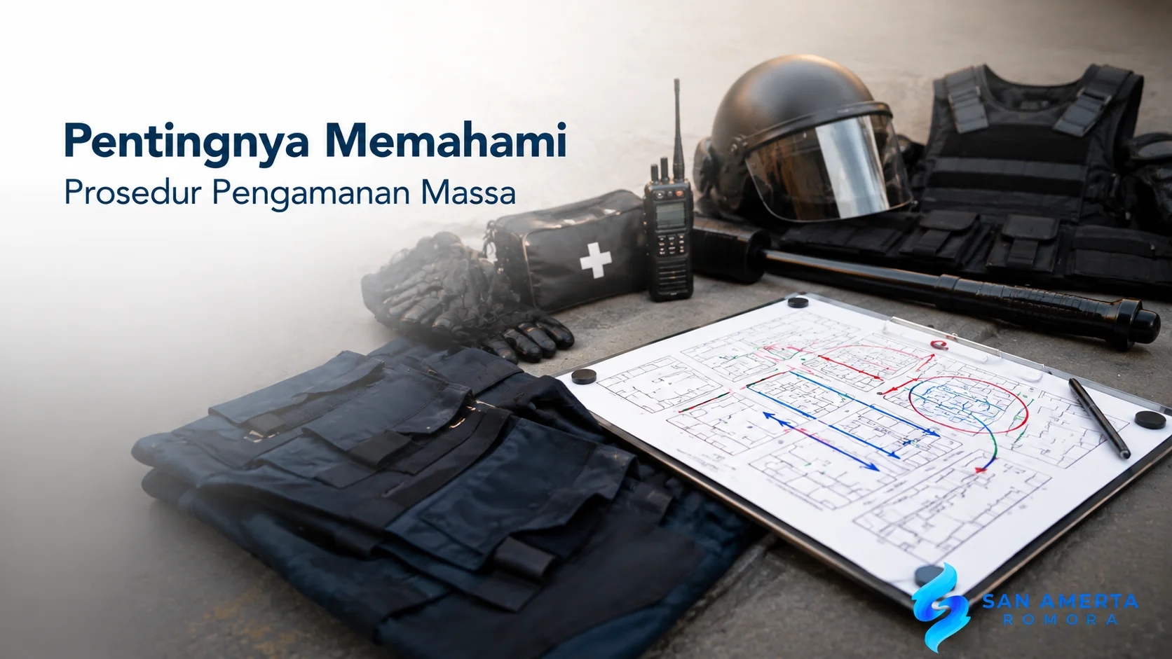 Perlengkapan dan rencana operasional pengamanan massa yang mendukung koordinasi serta persiapan sebelum pelaksanaan tugas di lapangan.