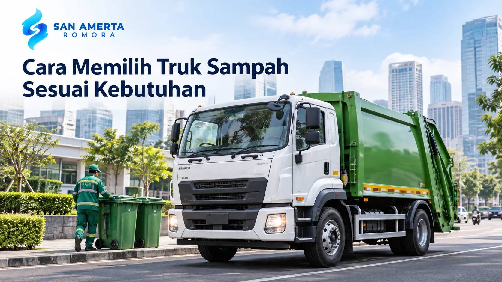 Pengadaan truk sampah pemerintah sesuai kebutuhan dengan kendaraan compactor untuk mendukung armada operasional kebersihan.