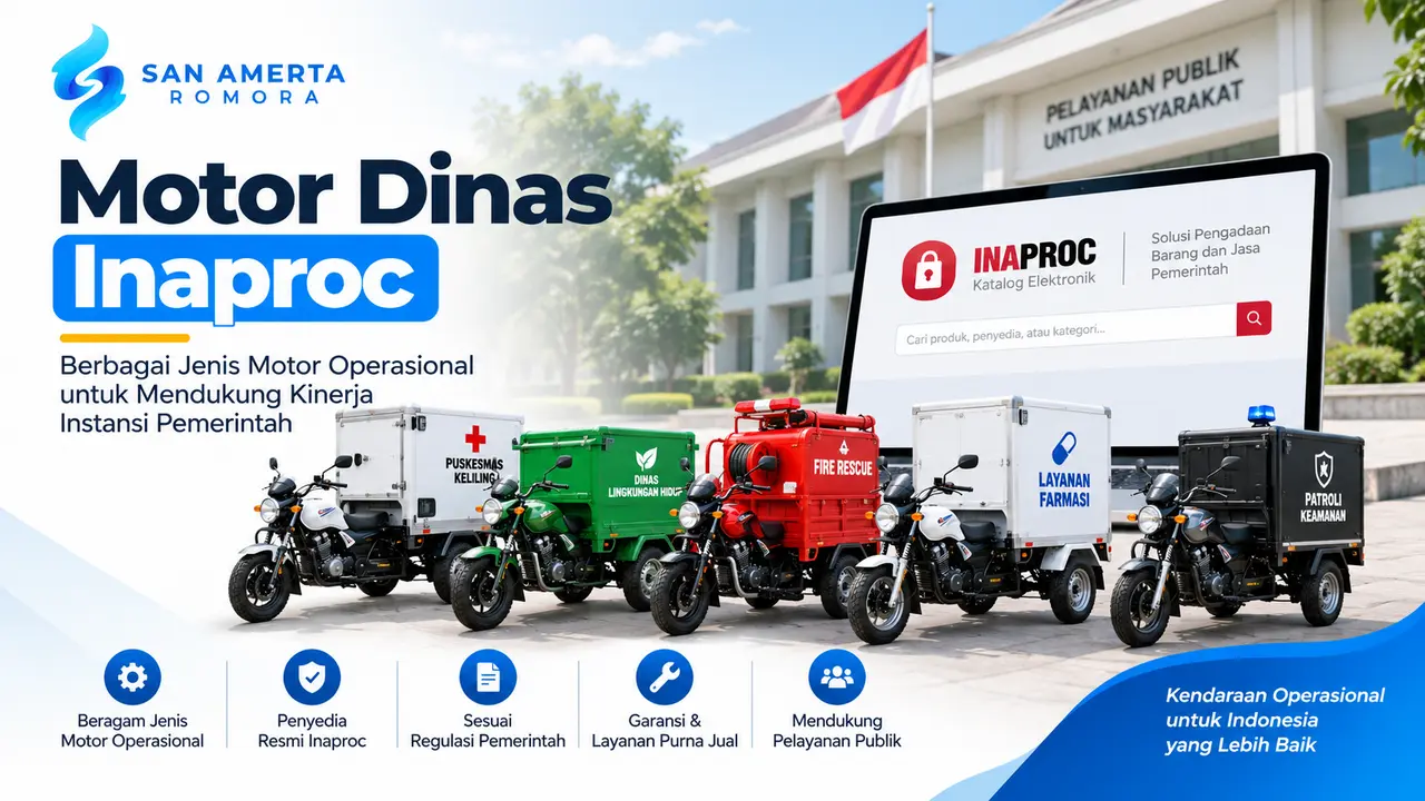 Motor dinas Inaproc untuk kendaraan operasional instansi pemerintah