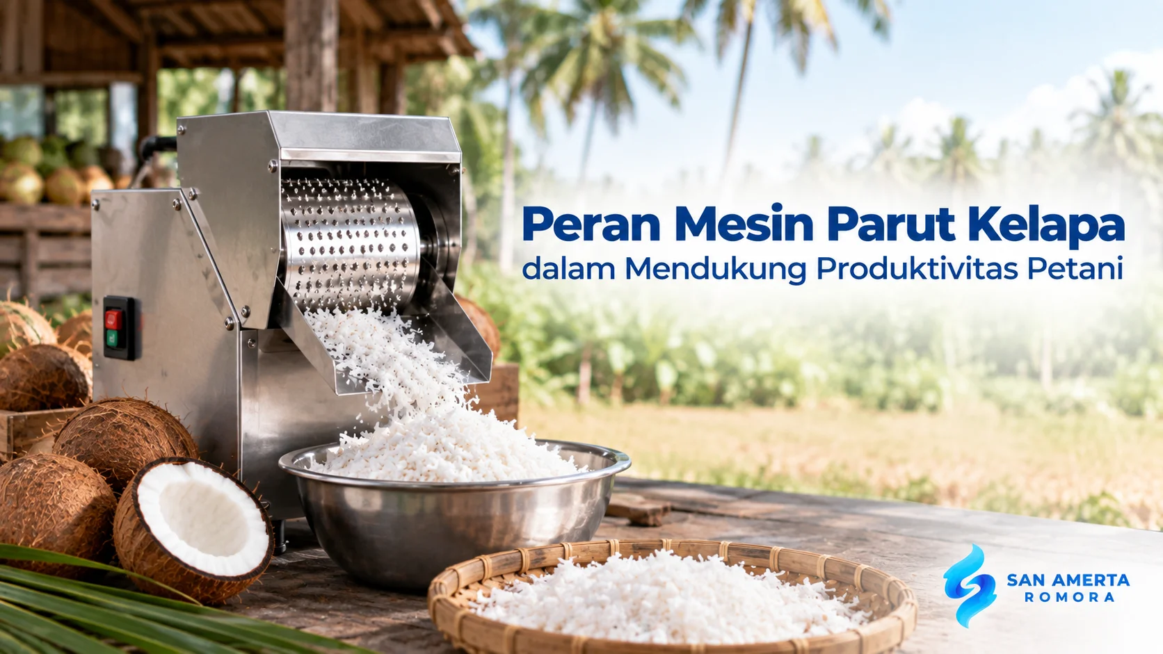 Mesin parut kelapa untuk produktivitas petani