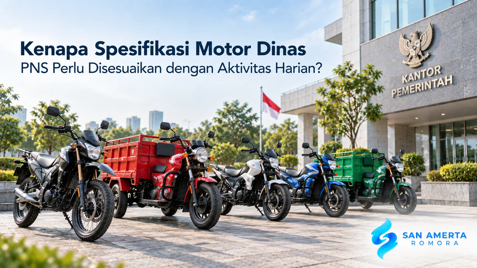 Motor dinas untuk mendukung aktivitas operasional harian instansi pemerintah.