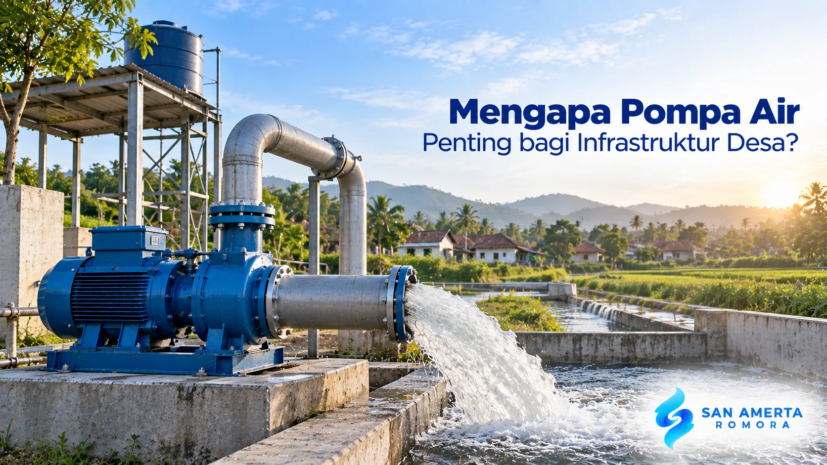 Pompa air untuk mendukung infrastruktur desa