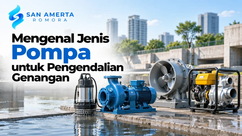 Penyedia sistem conveyor Inaproc dan pompa untuk kebutuhan pengendalian genangan