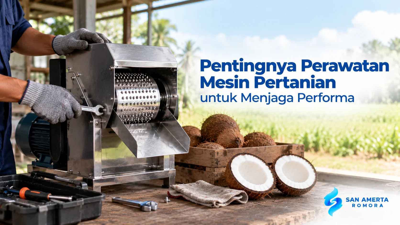 Perawatan mesin parut kelapa