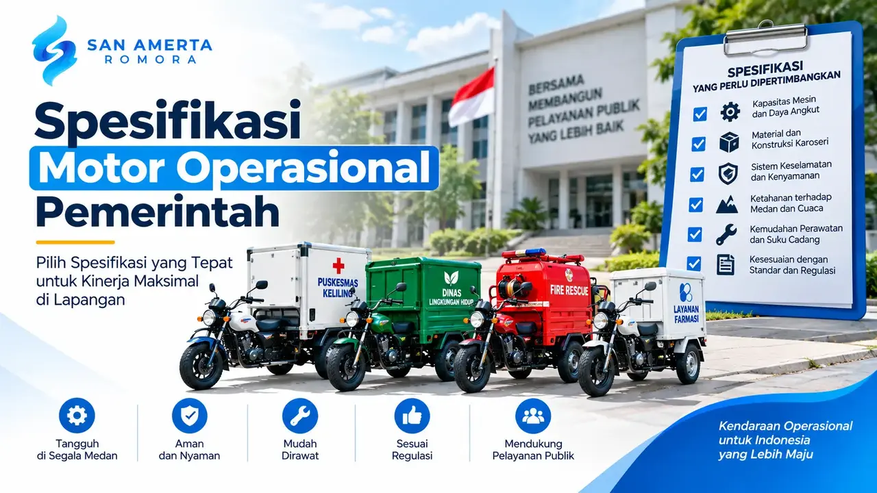 Spesifikasi motor operasional pemerintah untuk kebutuhan kendaraan dinas instansi
