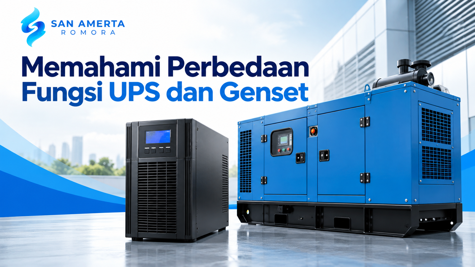 Genset untuk fasilitas pemerintah dengan sistem kelistrikan cadangan gedung dan operasional instansi bersama San Amerta Romora. Sistem kelistrikan Inaproc