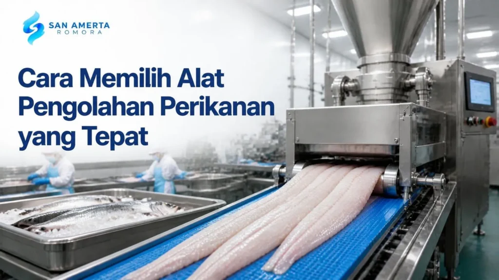 Alat Pengolahan Perikanan untuk mendukung proses pengolahan hasil laut sesuai kebutuhan produksi.