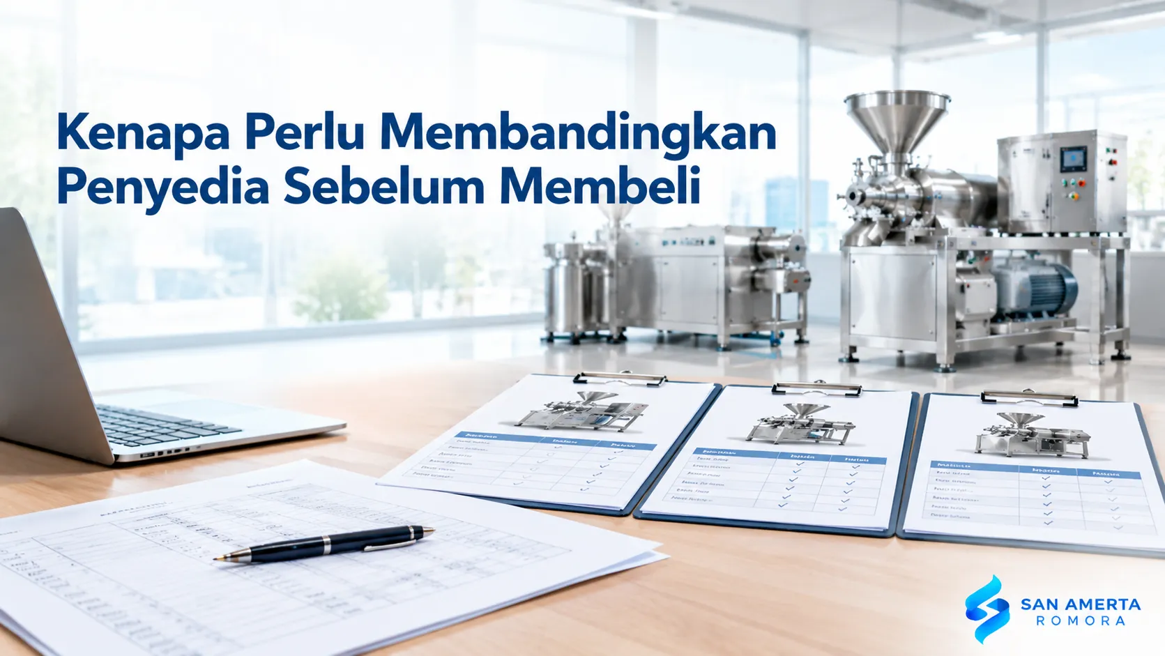 Perbandingan mesin pengolahan pangan stainless steel dari berbagai penyedia berdasarkan spesifikasi, fitur, dan kebutuhan produksi.