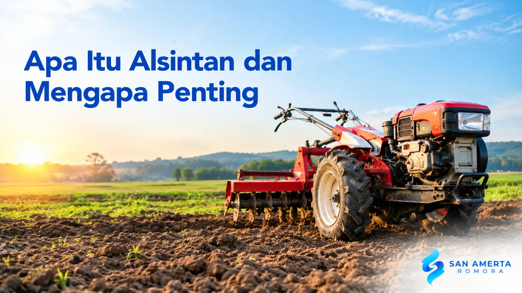 Alat dan mesin pertanian (Alsintan) berupa traktor tangan untuk mendukung pengolahan lahan pertanian