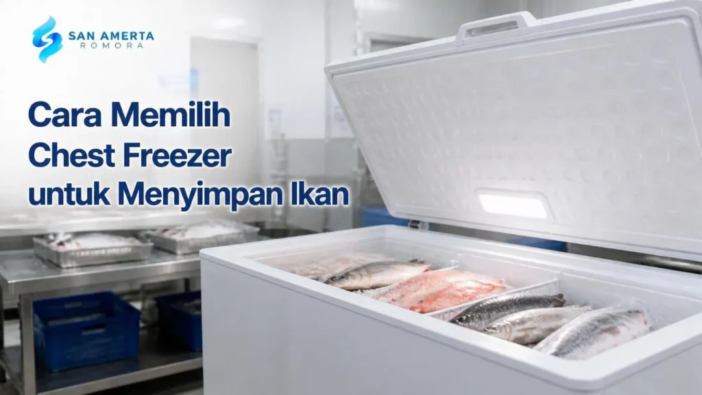 Pengadaan Chest Freezer untuk penyimpanan ikan dengan kapasitas dan suhu pendinginan sesuai kebutuhan.
